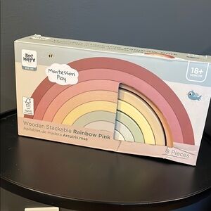 Montessori Play Wooden Stackable Rainbow Toy